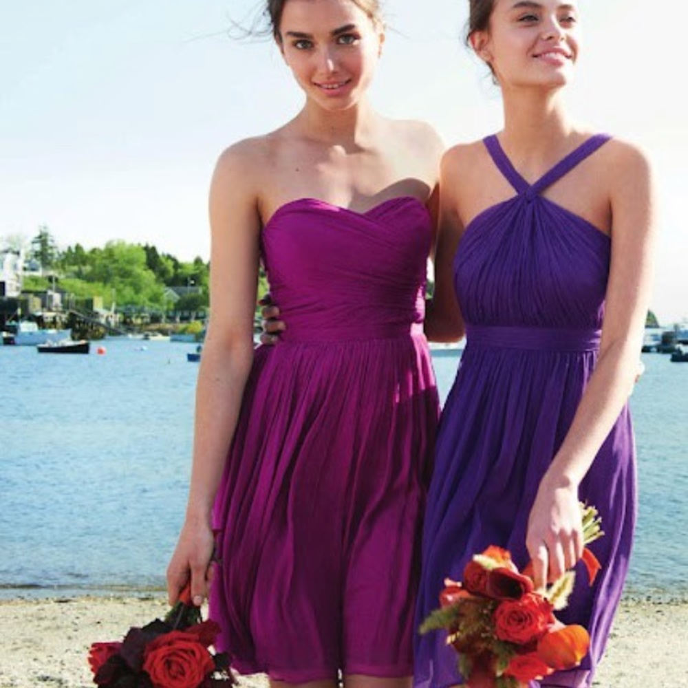 NAVY sinclair j crew silk dress 0 bridesmaid